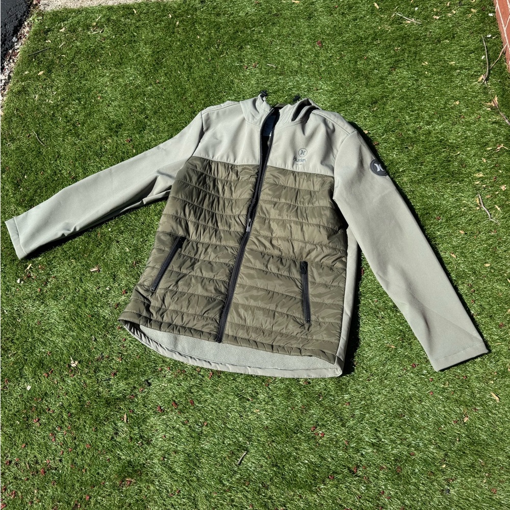 Hurley Green and Gray Hooded Jacket - Picture 12 of 16